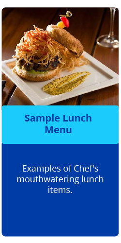 Sample lunch menu
